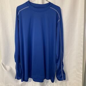 Charles River Sport Performance Blue Long Sleeve Shirt, 3XL